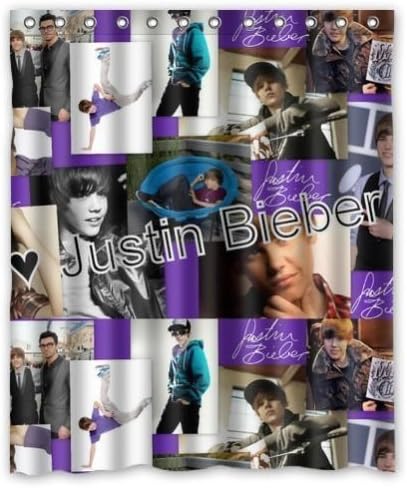 Baodan Zhang Custom Waterproof Polyester Fabric Justin Bieber Collage Bathroom Shower Curtain 36"(w) x 72"(h)