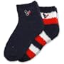 For Bare Feet Houston Texans Women's Slipper Socks- 2 Pack Medium