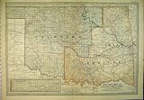 c1902 MAP OKLAHOMA AMERICA INDIAN TERRITORY CLEVELAND