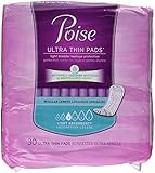 Poise Ultra Thins Light Absorbency Pads, 30 Count (Pack of 2)