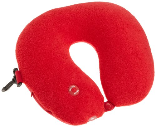 Brentwood Moshi Travel U Neck Pillow with Reading Light, Red