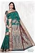 Hema Green Art Silk India Sari Saree fabric tana silk.