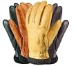 Men's Deerskin Gloves with Primaloft Lining and Ribbed Cuff