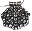 Romantic Jewelry Silver White Cut Stone Pendant 2 inches (pndt534)