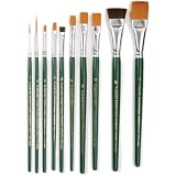 Plaid One Stroke Brush Set, Pack of 10 ~ Plaid