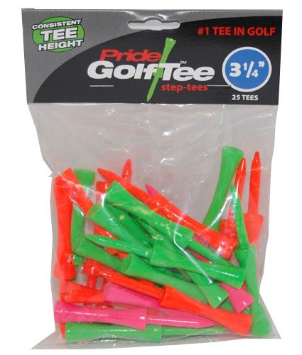 Pride Golf Tee - 3-1/4 inch Stepdown Tee - 25 