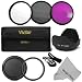 Professional Accessory Kit for CANON PowerShot SX50 HS - Includes: Vivitar Filter Kit (UV, CPL, FLD) + Adapter Ring + Carry Case + Tulip Lens Hood + Snap On Lens Cap + Cap Keeper Leash + MagicFiber Microfiber DSLR Lens Cleaning Cloth