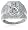 Sterling Silver Men's Diamond Dollar Sign Ring, Size 9