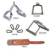 Cable Attachment 5 pc Set w/Snap Links- Single Grip, Double Wide, Double D & Leather Ankle Strap