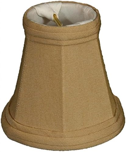 (6 Pack) Royal Designs 3.5" Empire Chandelier Lamp Shade, Antique Gold 2 x 3.5 x 3.5 (CS-101AGL-6)