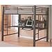 WORKSTATION LOFT BED BLACK FINISH
