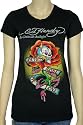 Ed Hardy by Christian Audigier T-Shirt Rose of Love mit Rhinestones