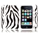 Back Cover H�lleTasche Case f�r Apple iPhone 3G 3GS Zebra Design + Gratis Displayschutzfolie