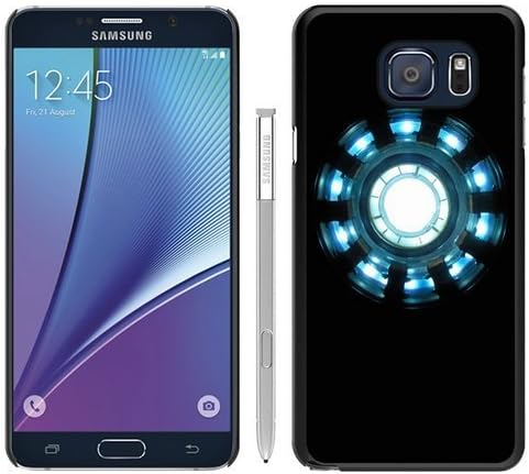 Arc Reactor Iron Man Marvel Super Hero Heart Black Shell Case for Samsung Galaxy Note 5,Unique Cover