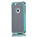 iPhone 6 Case, Lumsing Hybrid High Impact Double Layer Armor Defender Case Protective Cover for Apple iPhone 6 (4.7 inch Screen) with Screen Protector (X-Mint Green-Grey)