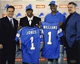 Kevin Jones and Roy Williams Detroit Lions - Draft Day - 8x10 Autographed Photograph