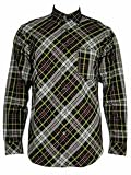 Ralph Lauren Mens St. Andrews Dress Shirt Medium Black Plaid