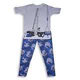 B.T. Kids - Boys 2-Piece Short Sleeved Cotton Pajama Set, Blue