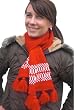 Handmade Alpaca Winter Scarf - Andean Neon Red (Large)