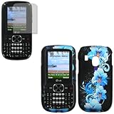 iFase Brand LG 500G Combo Blue Flower Protective Case Faceplate Cover + LCD ....