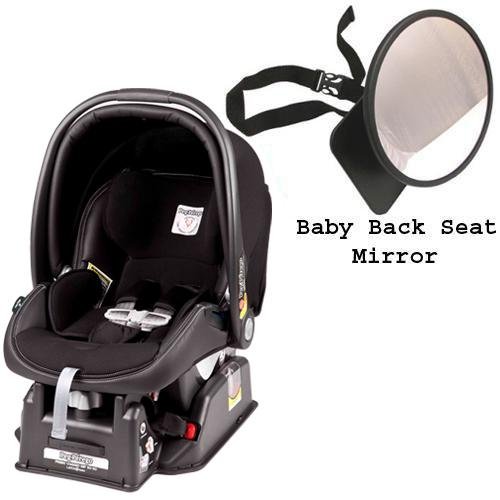 Peg Perego Primo Viaggio sip 30 30 Car Seat w Back Seat Mirror - Licorice