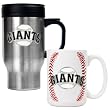 San Francisco Giants MLB Stainless Steel Travel Mug & Gameball Ceramic Mug Set - Primary Logo by Great American Products