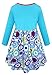 Kids Girls Cartoon Printed Pure Cotton Casual Long Sleeve Floral Dress