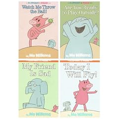 Mo Willems: Elephant and Piggie books - 4 books (Today I Will Fly / Are You Ready to Play Outside? / Watch Me Throw The Ball! / My Friend is Sad rrp �19.96)