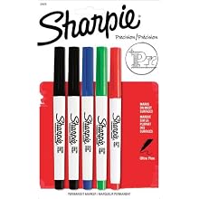 Sharpie Ultra Fine Point Permanent Markers, 5 Colored Markers(37675)