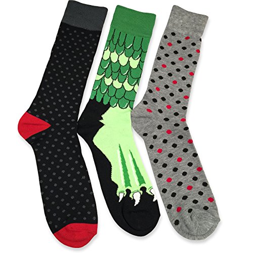 TeeHee Men's Cotton Crew Fashion Socks - 5 Pairs Packs