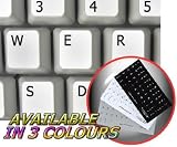 ENGLISH US NON-TRANSPARENT KEYBOARD STICKERS WHITE BACKGROUND FOR DESKTOP, LAPTOP AND NOTEBOOK