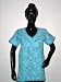 Dodger Blue Tunic Yoga Cotton Kurti Clothing of India Casual Top Chikan Embroidery Size S Christmas Sale