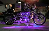 Uv Purple Motorcycle LED Neon Accent Lighting Kit with 10 Chrome LED Light Pods