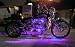 Uv Purple Motorcycle LED Neon Accent Lighting Kit with 10 Chrome LED Light Pods