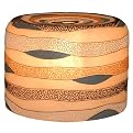 Heidi Round Lighted Stool - Black/ Brown/ Cream