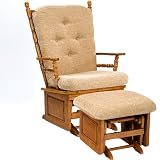 Glider and Ottoman - Maple/ Beige
