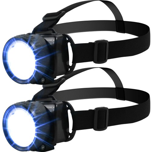 Set of 2 Stalwart? 5 LED Headlamp w / Adjustable Strap Set of 2 Stalwart? 5 LED Headlamp w / Adjustable Strap Hunting Knives