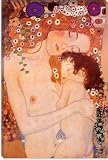 Mother And Child By Gustav Klimt Canvas Giclee Art Print #326 12"x8"