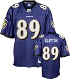 Mark Clayton Youth Jersey: Reebok Purple Replica #89 Baltimore Ravens Jersey - Medium (10-12)