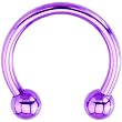 14 Gauge Light Purple Electro Titanium Horseshoe -1/2"