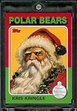 2007 Topps Santa Claus Baseball Card # 9 Kriss Kringle (1975 Design) / Shipped in a Protective Screw Down Display Case