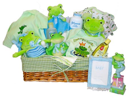 51qn BHfB1L Mommys Little Prince   Baby Boy Frog Basket