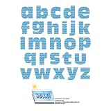 Alphabet Letters Lowercase Waves - Ocean Sea Nautical SLAP-STICKZ(TM) Automotive Car Window Locker Bumper Stickers