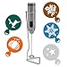 KitchenPROP Handheld Milk Whisk Frother with Stand, Includes 5x Holiday Stencils, Use for Cappuccino, Latte, Matcha Tea, Hot Chocolate, Butter Coffee, Protein Shakes, Powder Drinks, Eggs, Baby Formula