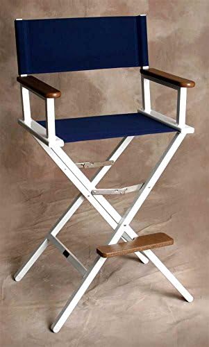 Monterey Bar Chair with White Frame in Marine Blue