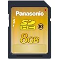 Panasonic 8GB Class 10 SDHC Card (up to 22MB/s - Gold Line)