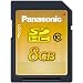 Panasonic 8GB Class 10 SDHC Card (up to 22MB/s - Gold Line)