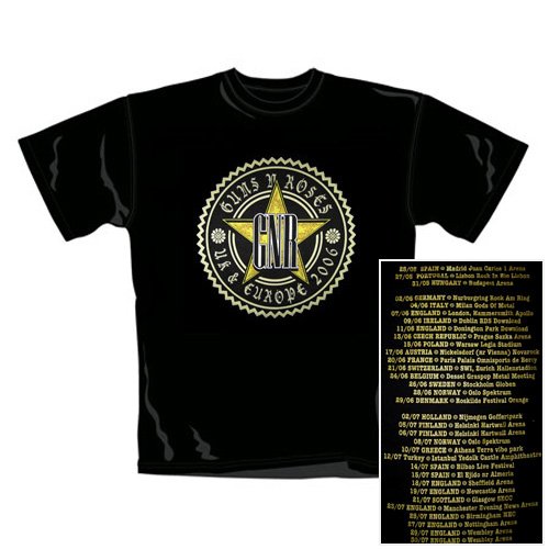 Guns N Roses – T-Shirt Star Wild Tour 05 (in XL)