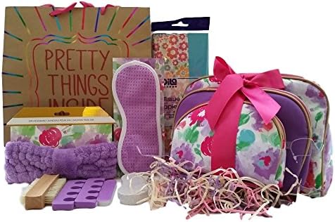 Gift Set Cosmetic travel cases set of 3 with pedicure set head band and eye mask
