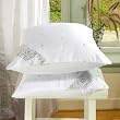 White with silver border Sari Cushion Covers / Saree Pillow covers 16 X 16 Inches